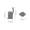 NewIcon Papelera de pedal 3 L